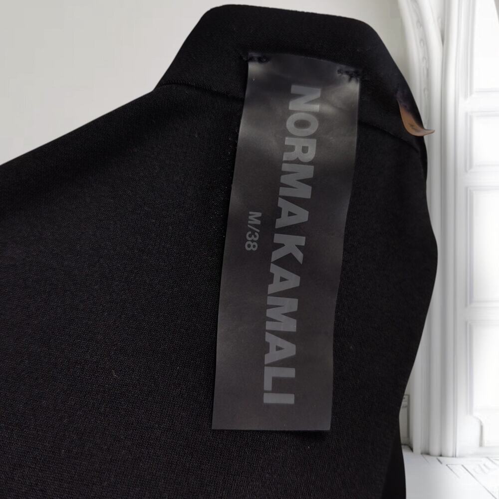 Norma Kamali Black Dolman Sleeve Jumpsuit Harem Tapered Minimalist M - Picture 4 of 12